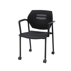 Impressa Castor Guest Arm Chair (Plastic Seat)