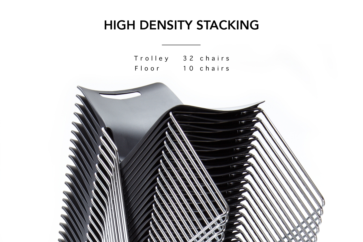 Cache chair high density stacking
