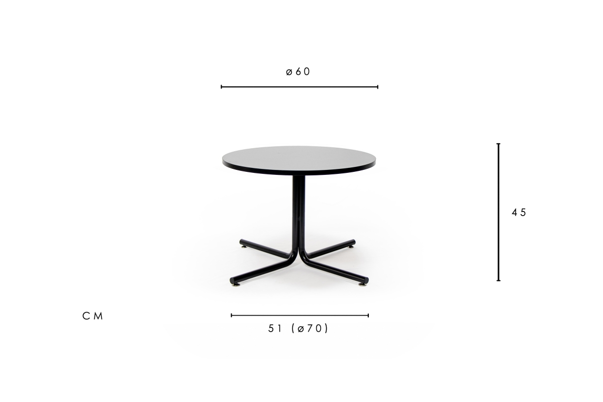 Tempo Coffee Table Black MDF