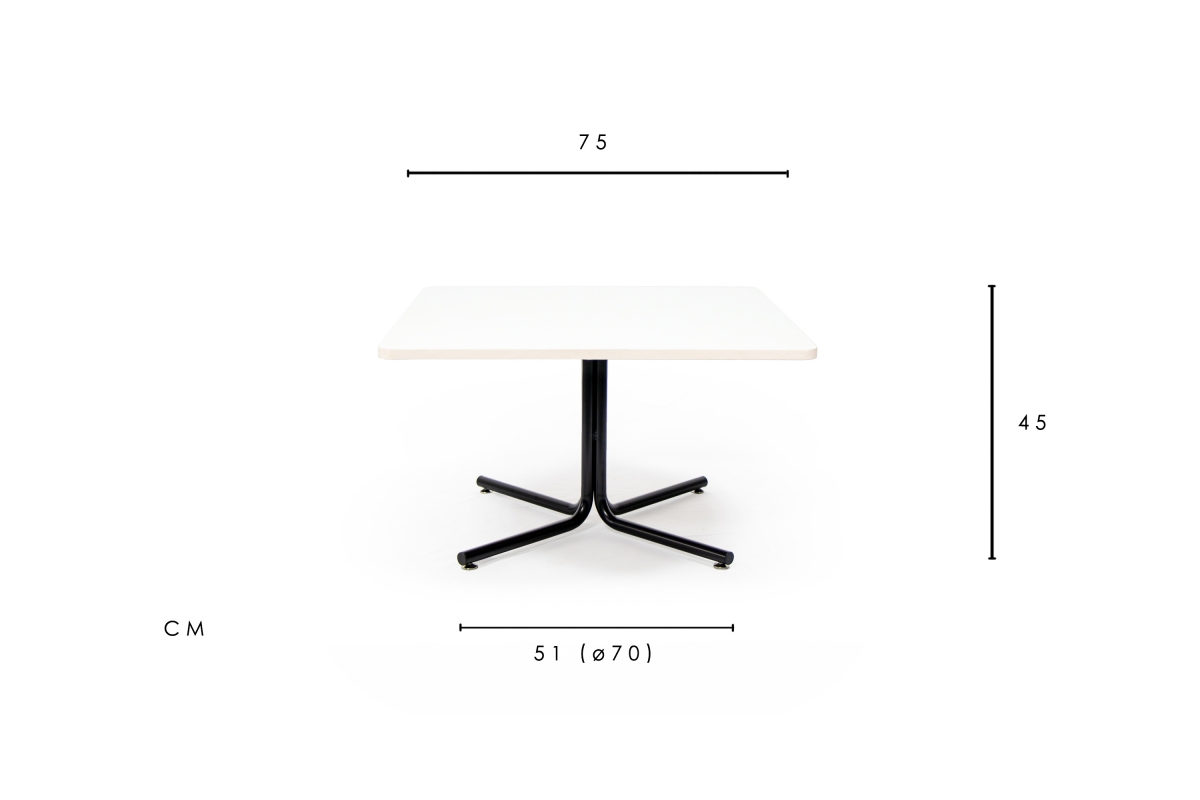 Tempo Coffee Table White MDF