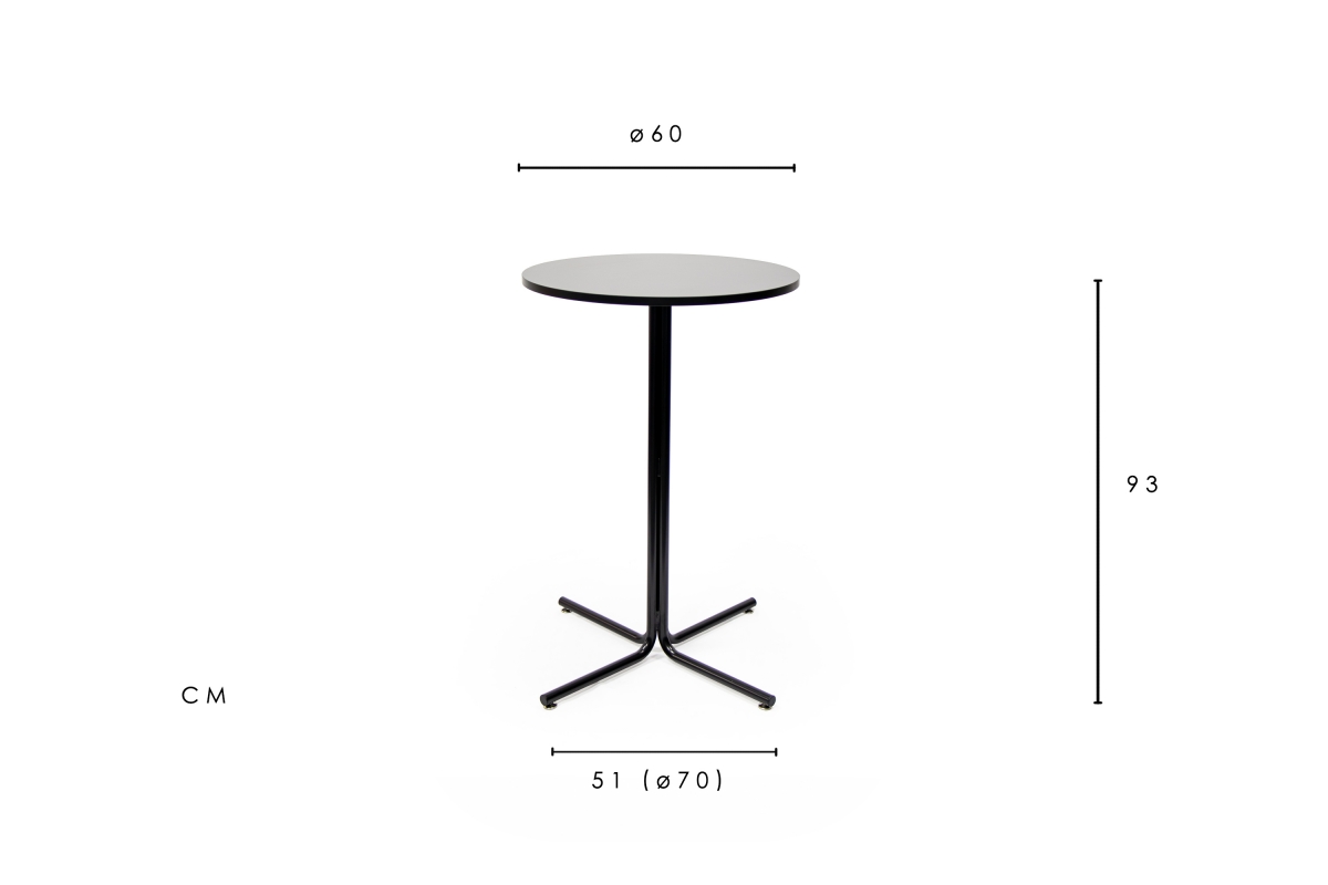 Tempo Counter Table Black MDF