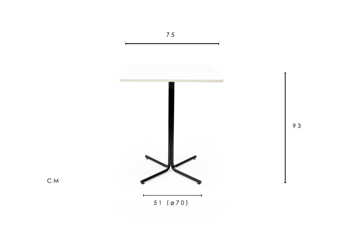 Tempo Counter Table White MDF