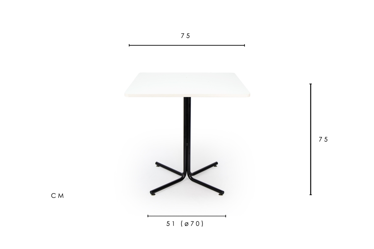 Tempo Dining Table White MDF